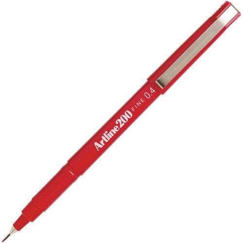 Omax - Artline 200 Red FineLiner Pen 0.4mm Fine Tip