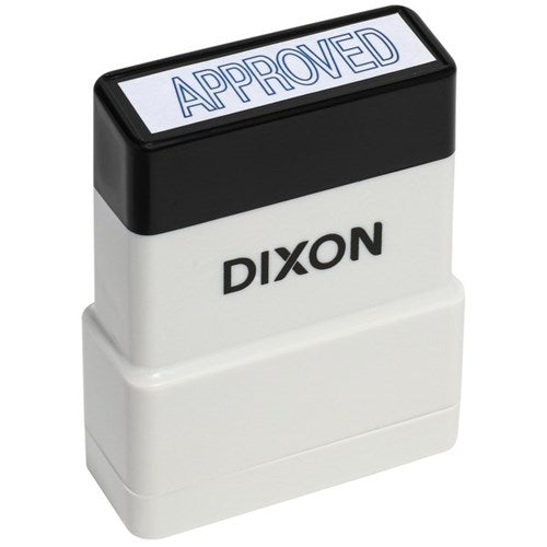 Omax - Dixon 015 Self-Inking Stamp Approved Blue