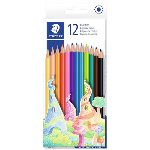 Omax - Staedtler Hexagonal Colouring Pencils, Pack of 12
