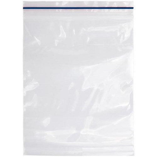 Omax - Resealable Plastic Bags 230x305mm Clear, Pack of 100