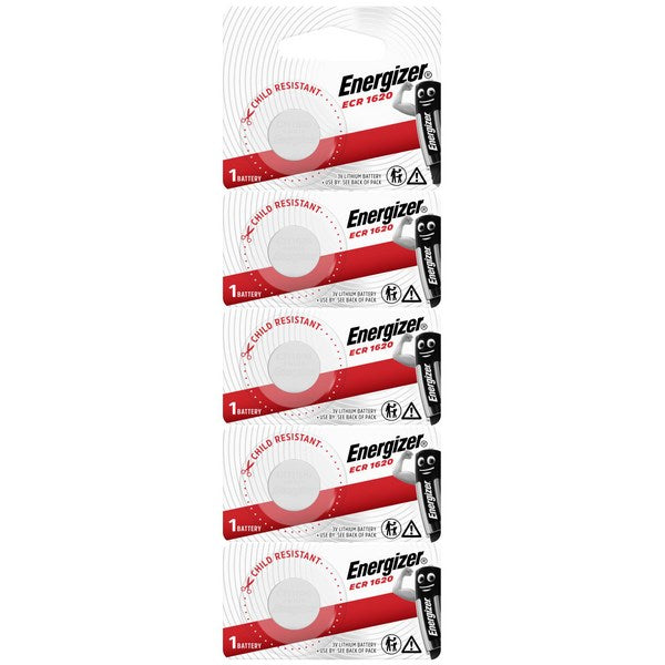 Omax - Energizer 1620 Lithium Coin Battery, Pack of 5