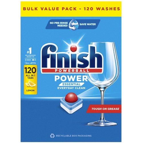 Omax - CLEANER DISHWASHING TABLETS FINISH POWER ESTL LEMON PK/120
