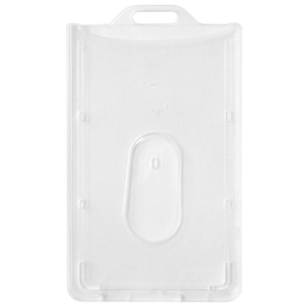 Omax - Flexible Long Life Portrait ID Card Holder 54x86mm Clear
