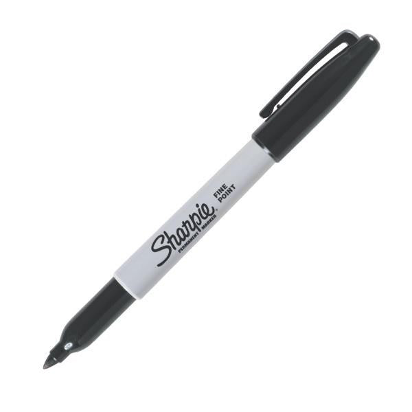 Omax - Permanent Marker | Fine Tip | BLACK | Sharpie | Unit: Each