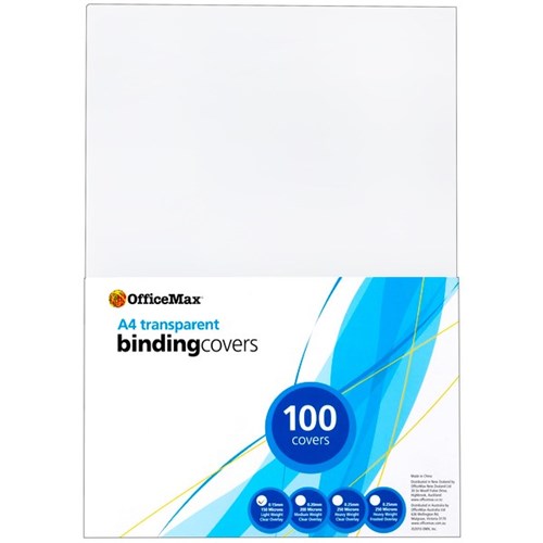 Omax - A4 Binding Cover | Transparent | 150 Micron | Unit: Pack of 100