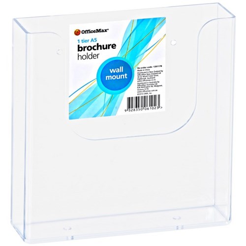 Omax - OfficeMax Brochure Holder Wall Mounted A5 1 Tier