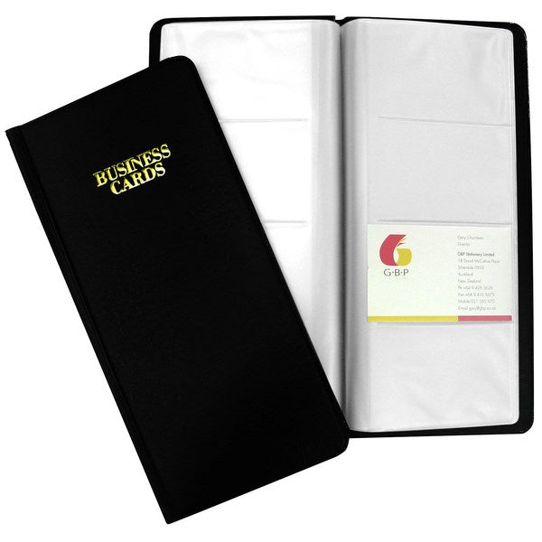 Omax - Business Card Holder, 160 Capacity, Black