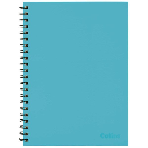 Omax - Collins A4 Hard Cover Spiral Notebook Sky Blue 200 Pages