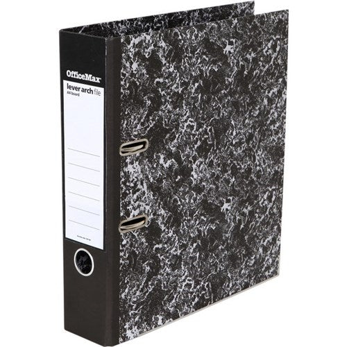 Omax - OfficeMax Lever Arch File A4 Mottled Black