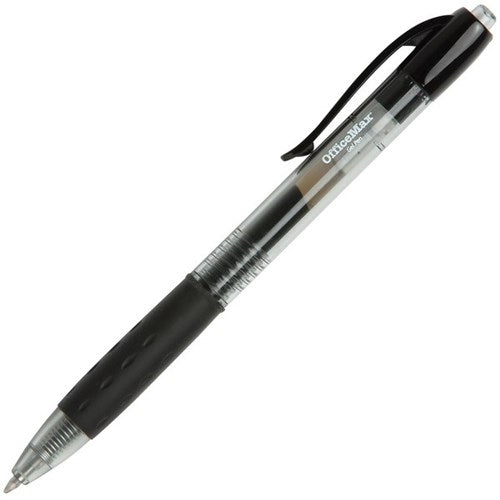 Omax - OfficeMax Black Rollerball Gel Pen 0.7mm Fine Tip