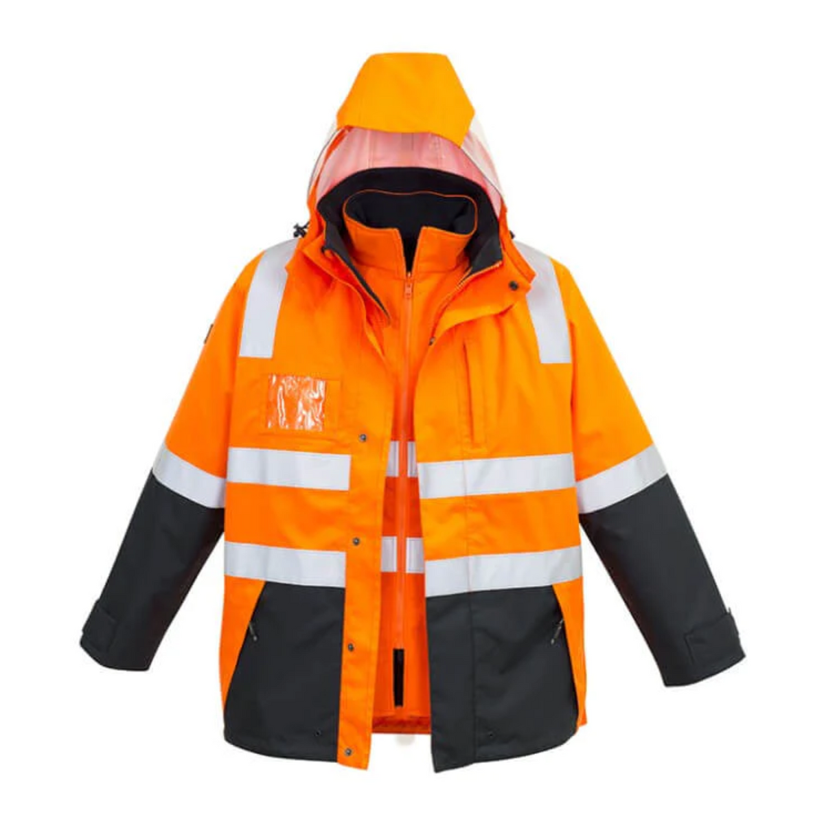 Hi Vis 4 In 1 Waterproof Jacket | ZJ532-ORN