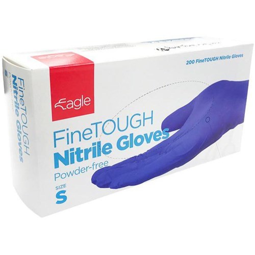 Omax - GLOVES NITRILE EAGLE FINETOUGH INDIGO 240MM SMALL PK/200