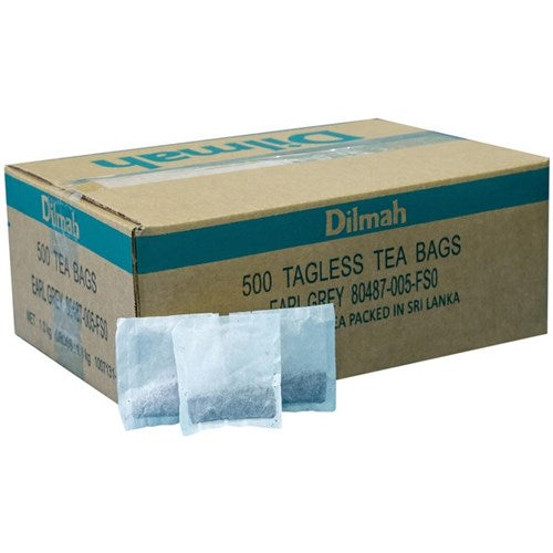 Omax - Dilmah Earl Grey Tagless Unwrapped Tea Bags, Box of 500
