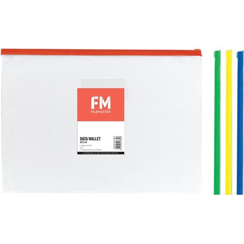 Omax - FM PVC Transparent Data Wallet With Zip Lock A4