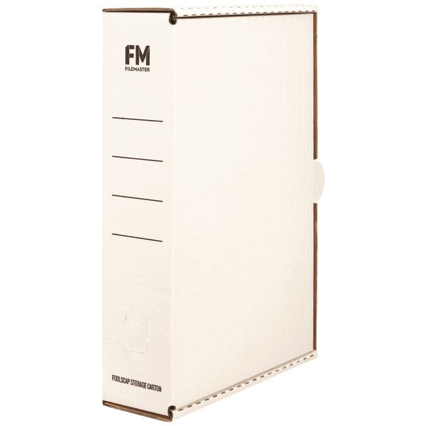 Omax - FM Storage Box File Foolscap White