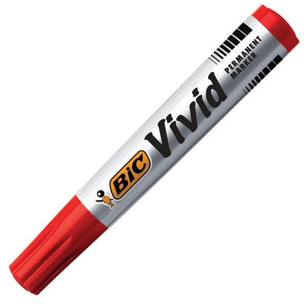 Omax - Permanent Marker | Bullet Tip | Red | Unit: Each