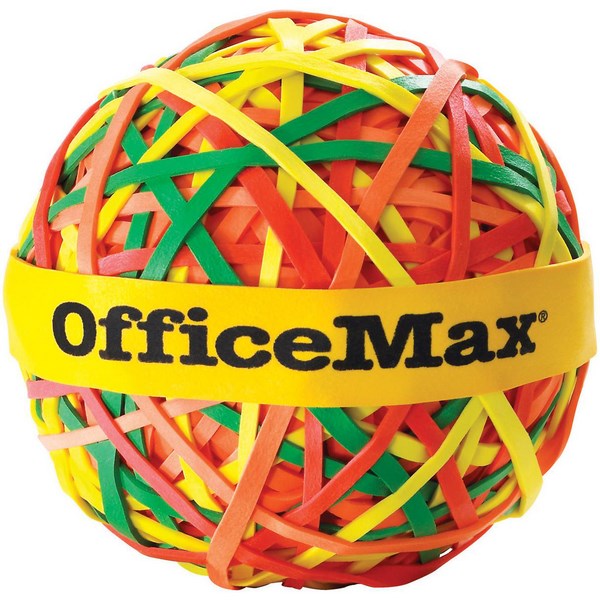 Omax - OfficeMax Rubber Band Ball Assorted Colours 113g