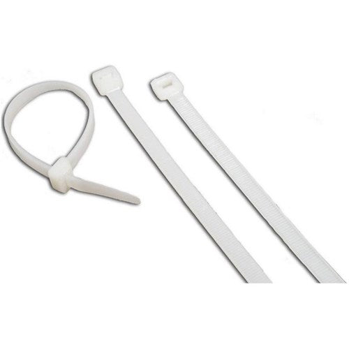 Omax - Plastic Cable Ties 2.5x200mm Natural, Pack of 100