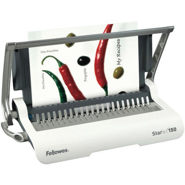 Omax - Fellowes Star+ 150 Manual Plastic Comb Binding Machine Light Duty
