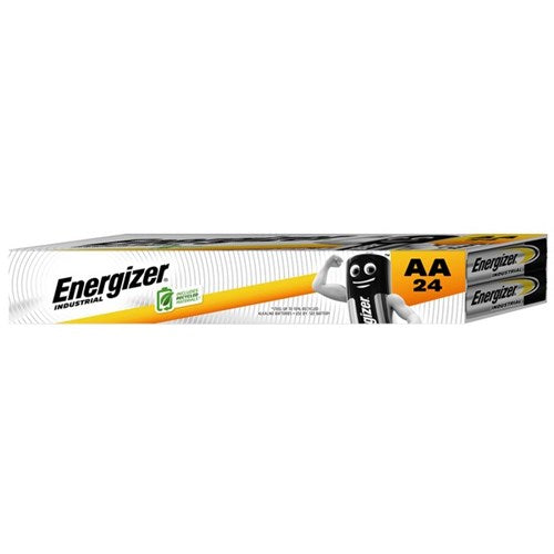 Omax - Energizer Industrial AA Alkaline Batteries, Box of 24