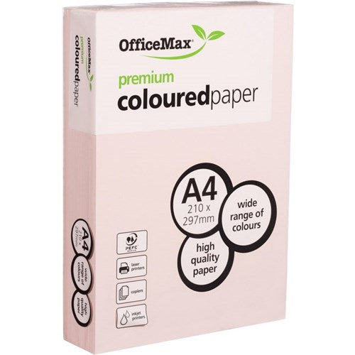 Omax - OfficeMax A4 80gsm Funky Flamingo Premium Colour Copy Paper, Pack of 500