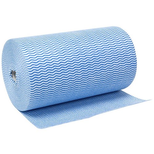 Omax - Eagle Heavy Duty Antibacterial Wipes 60gsm 300mm x 50m Blue
