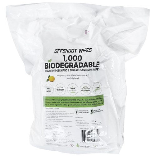 Omax - Offshoot Antibacterial Sanitising Wipes Biodegradable, Roll of 1000 Sheets
