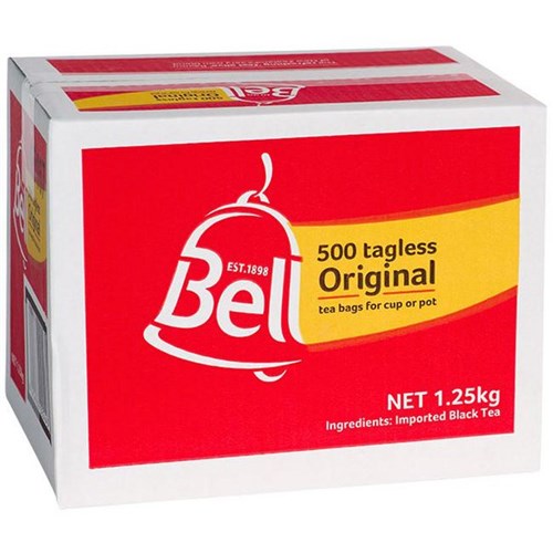 Omax - Bell Original Tagless Tea Bags, Box of 500