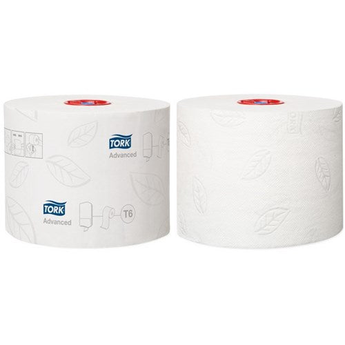Omax - Tork T6 Advanced Mid-Size Toilet Tissue 2 Ply 127530, Carton of 27