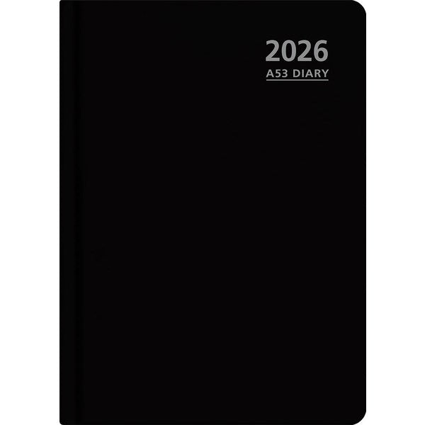 Omax - A53 1 Hour Appointments Diary A5 Week To View 2026 Black