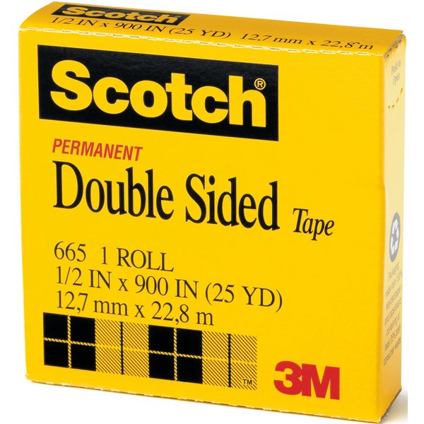 Omax - Scotch® 665 Double Sided Tape 12.7mm x 22.8m