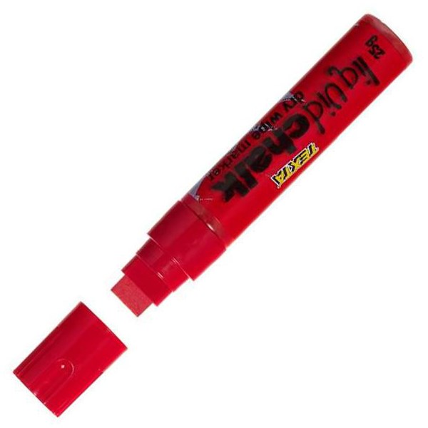 Omax - Texta Liquid Chalk Dry Wipe Window Marker 15mm Chisel Tip Red