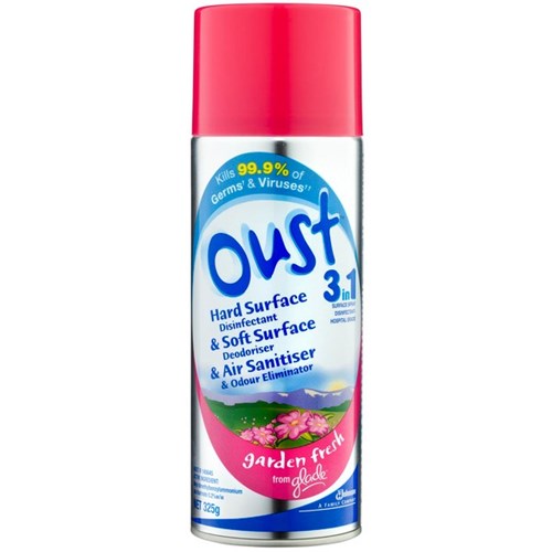 Omax - Glade Oust 3 in 1  Aerosol Air Freshener Garden Fresh 325g