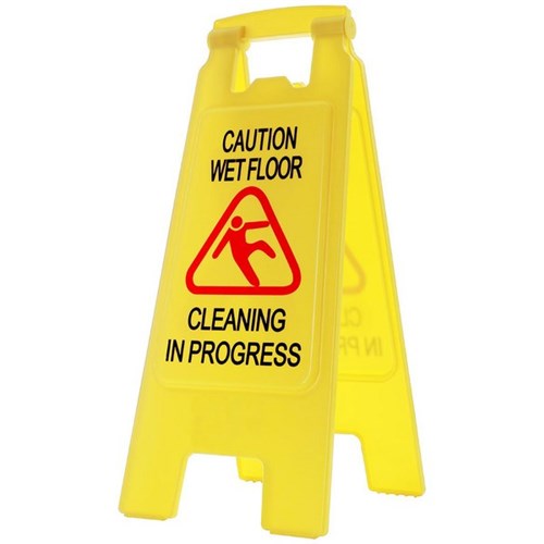 Omax - Wet Floor Safety Sign Yellow
