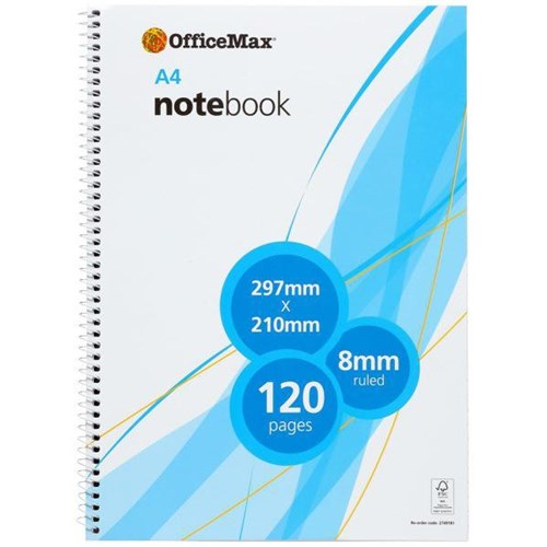 Omax - A4 Spiral Notebook | Unit: Each