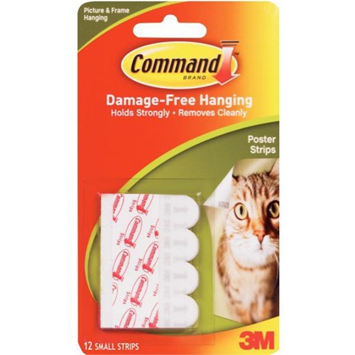 Omax - Command™ Adhesive Poster Strips, Pack of 12