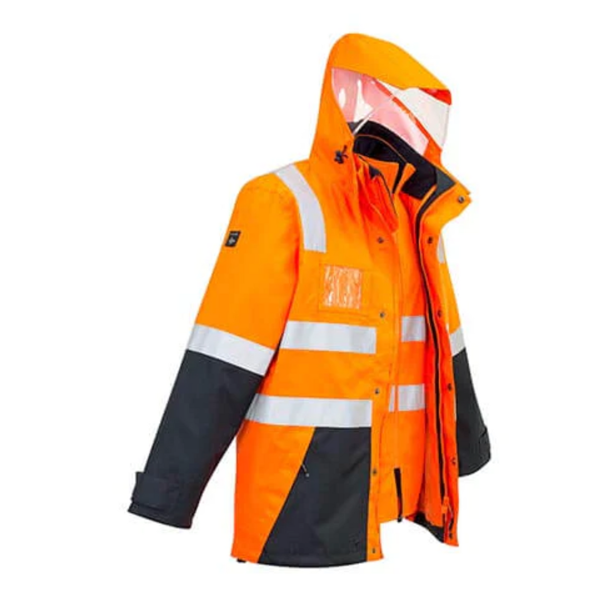 Hi Vis 4 In 1 Waterproof Jacket | ZJ532-ORN