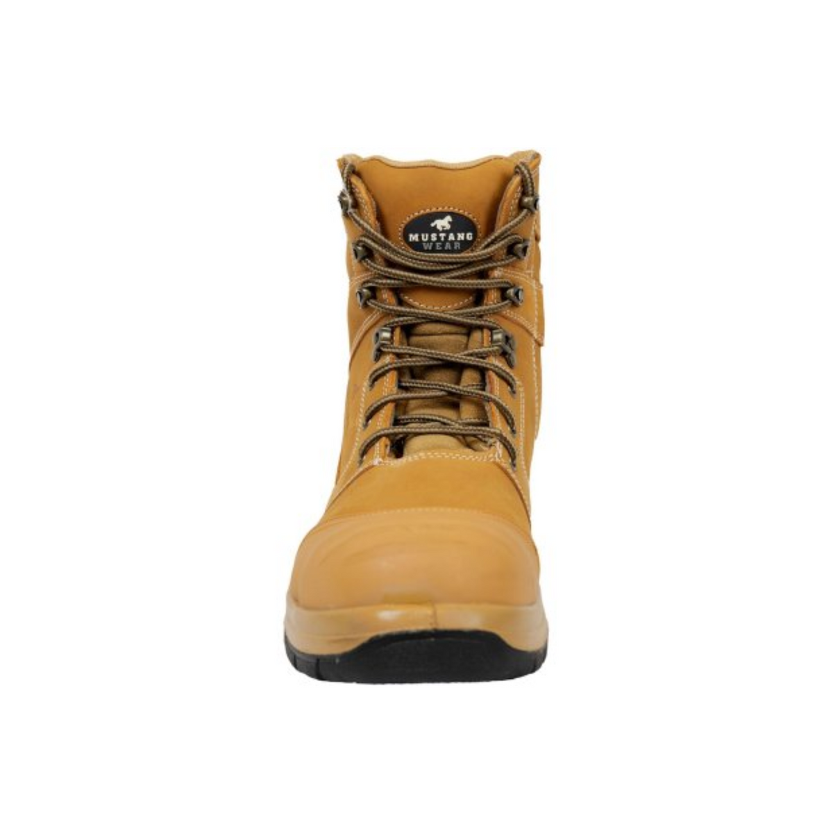 Lace Up Zip Safety Boot with Scuff Cap | 712Z | Mustang Wear