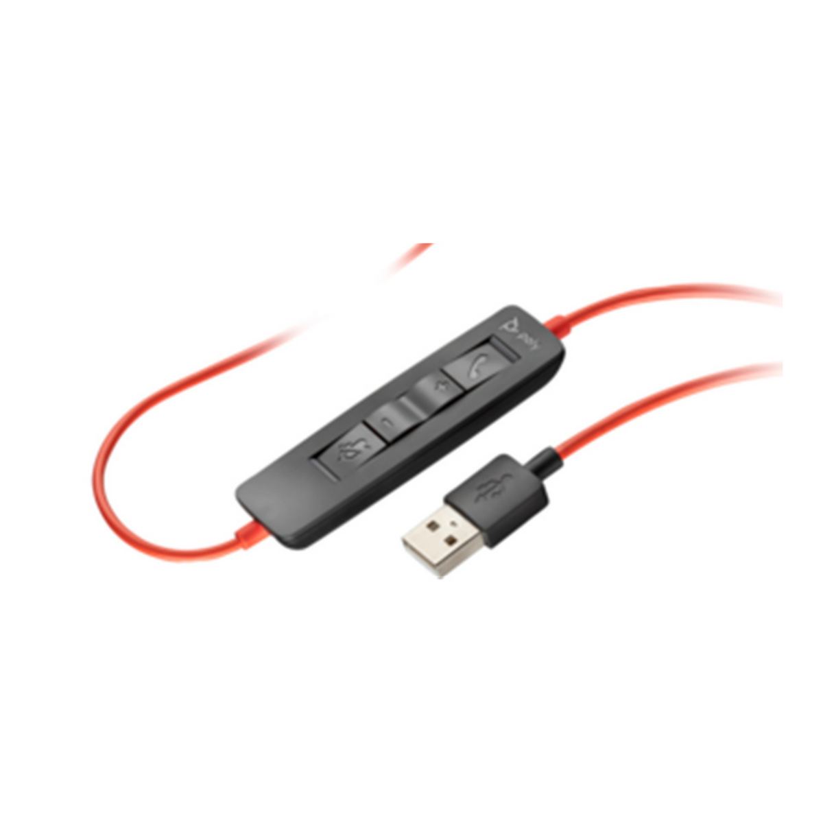 Headset Mono |  USB-A Adapter | Poly Blackwire
