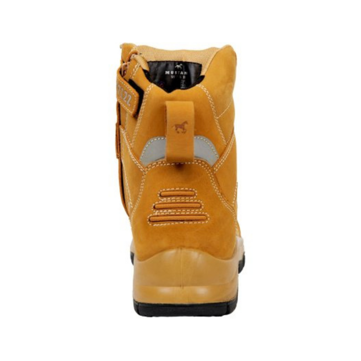 Lace Up Zip Safety Boot with Scuff Cap | 712Z | Mustang Wear