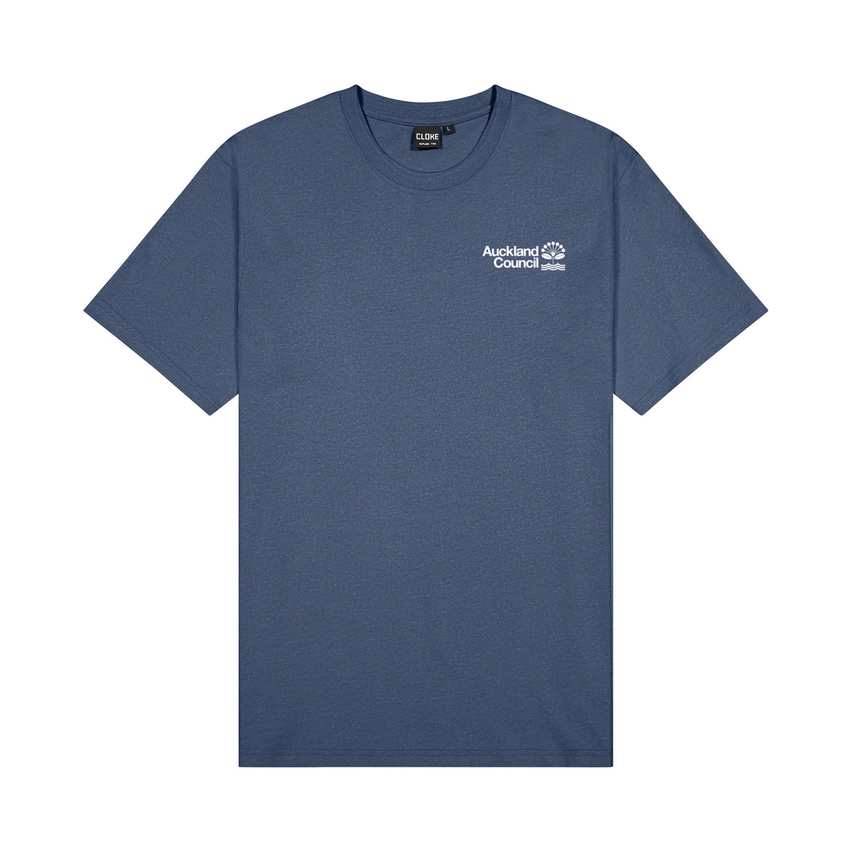 Womens outline tee - Denim Marle