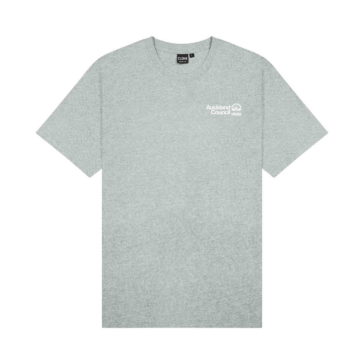Unisex outline tee - Grey Marle