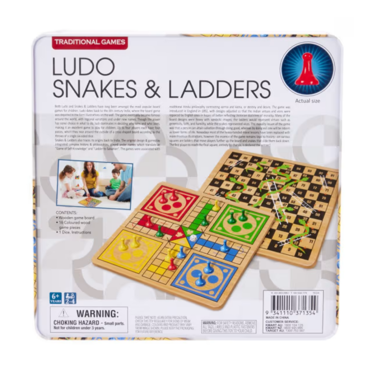 Traditional Games 2-In-1 Ludo and Snakes &amp; Ladders