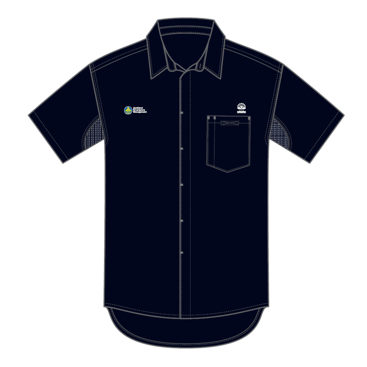 Womens Shirt - Short Sleeve - Dark Navy (4858)
