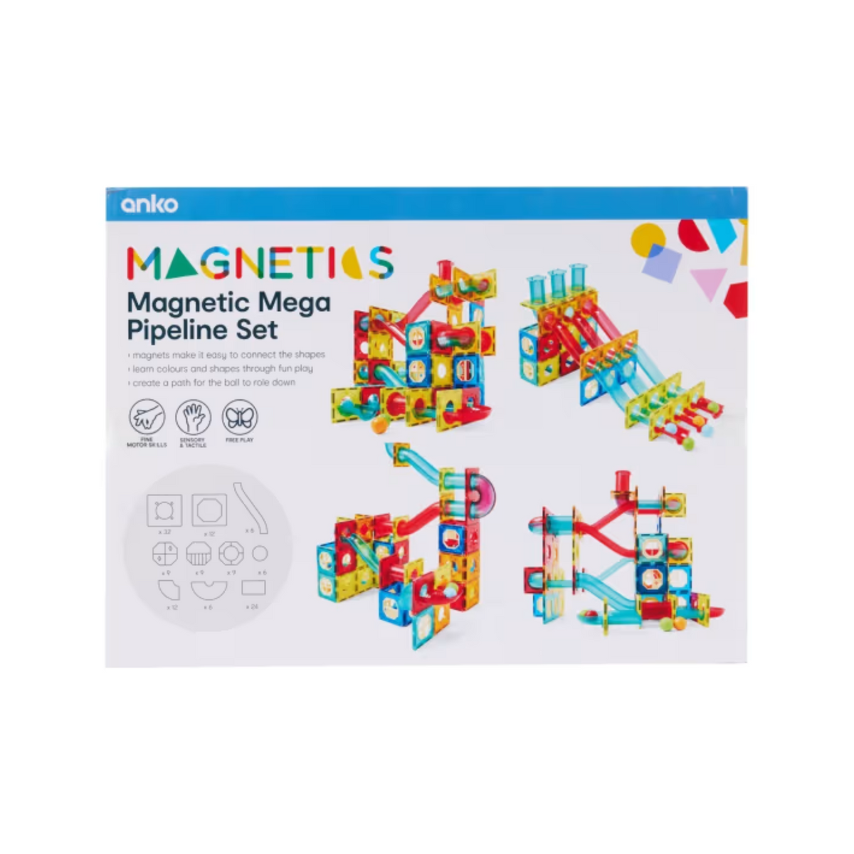 125 Piece Magnetic Pipeline Tiles Set