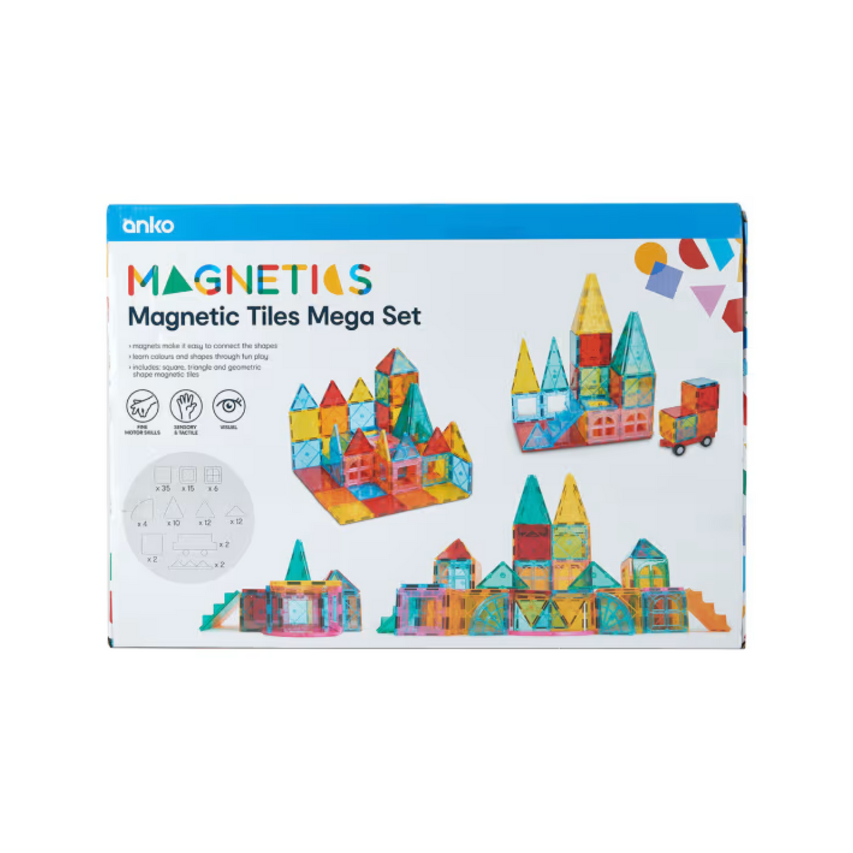 100 Piece Magnetic Castle Tiles Mega Set