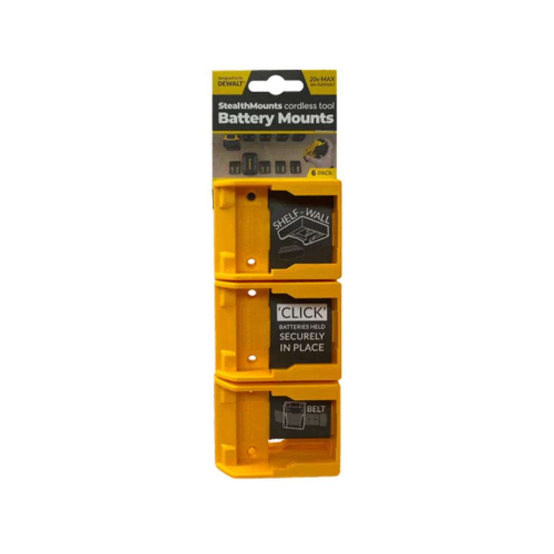 Yellow Cordless Tool Battery Mounts