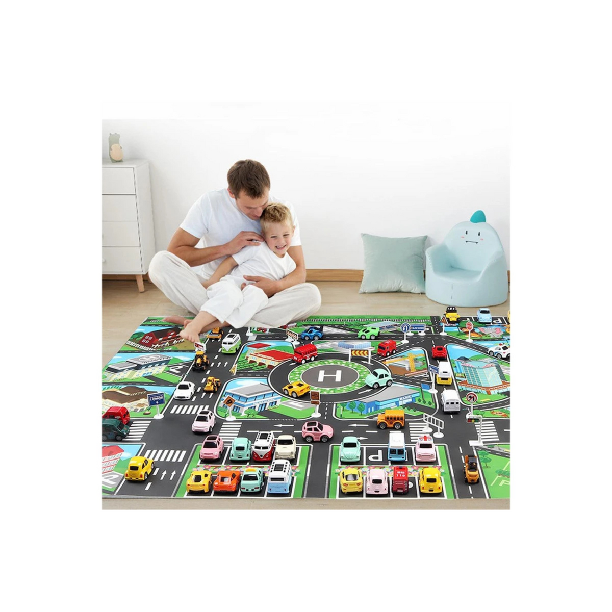 Kids Children City Road Play Mat Car Road Playmat Learning Gifts