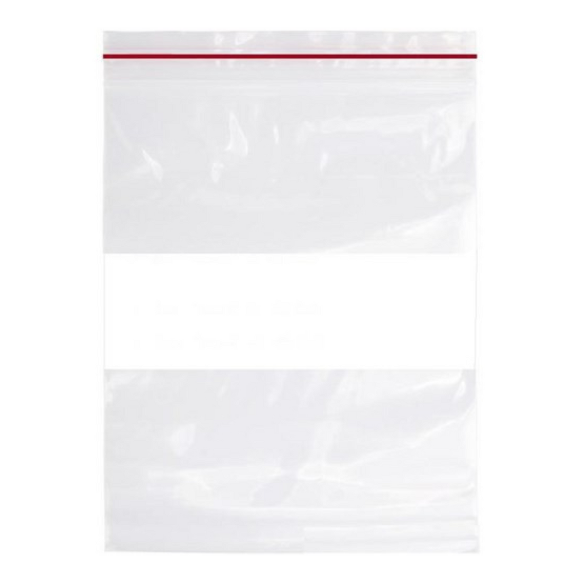 Omax - Resealable Plastic Bags Write On Panel 100x155mm 40 Micron Clear Pack of 100