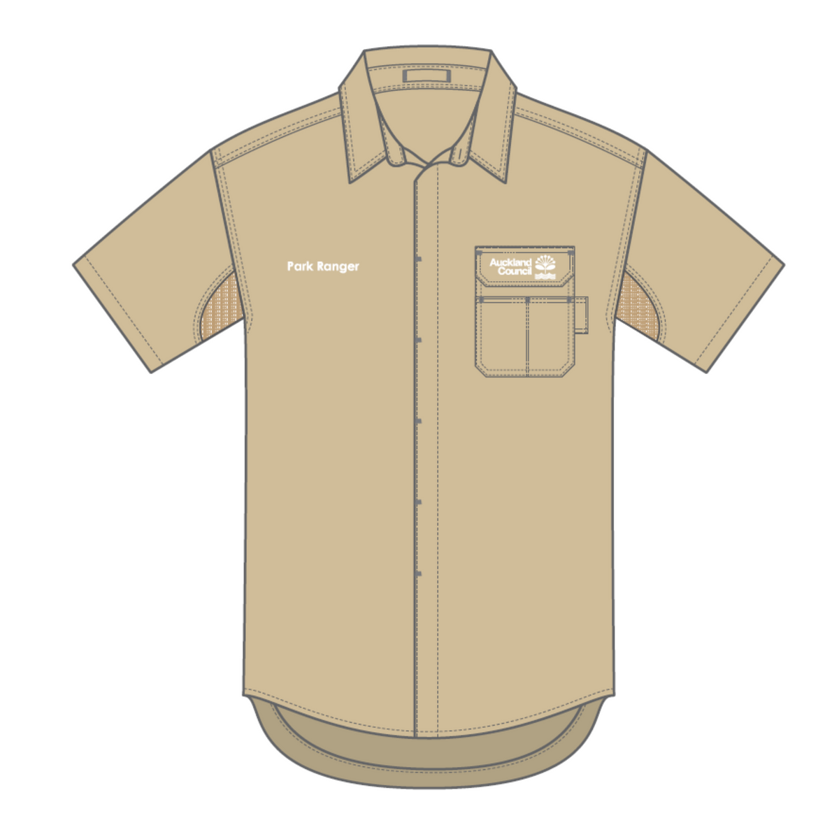 Unisex Shirt - Short Sleeve - Sand